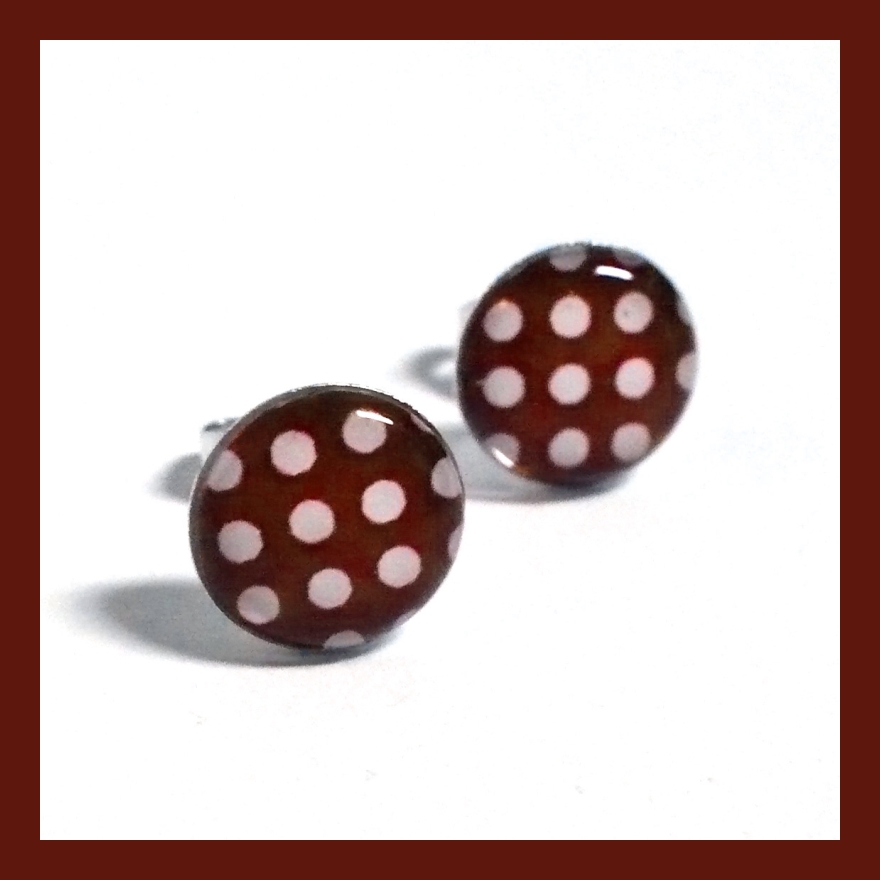 Puntíkované pecky - hnědé