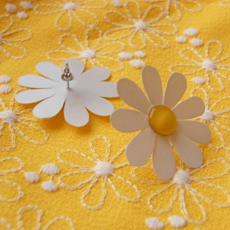 Náušnice kopretiny velké