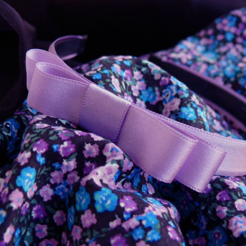 Světle fialová čelenka s mašlí