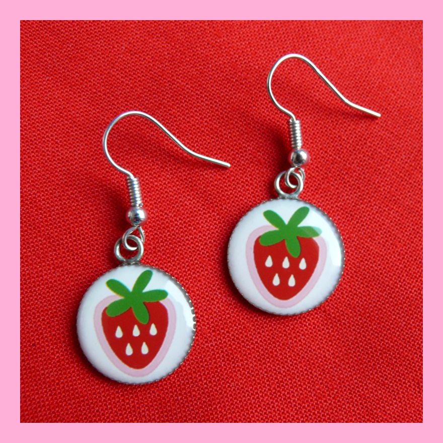 Náušnice s jahodou