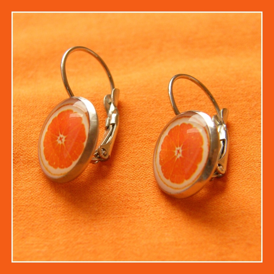 Náušnice s pomerančem
