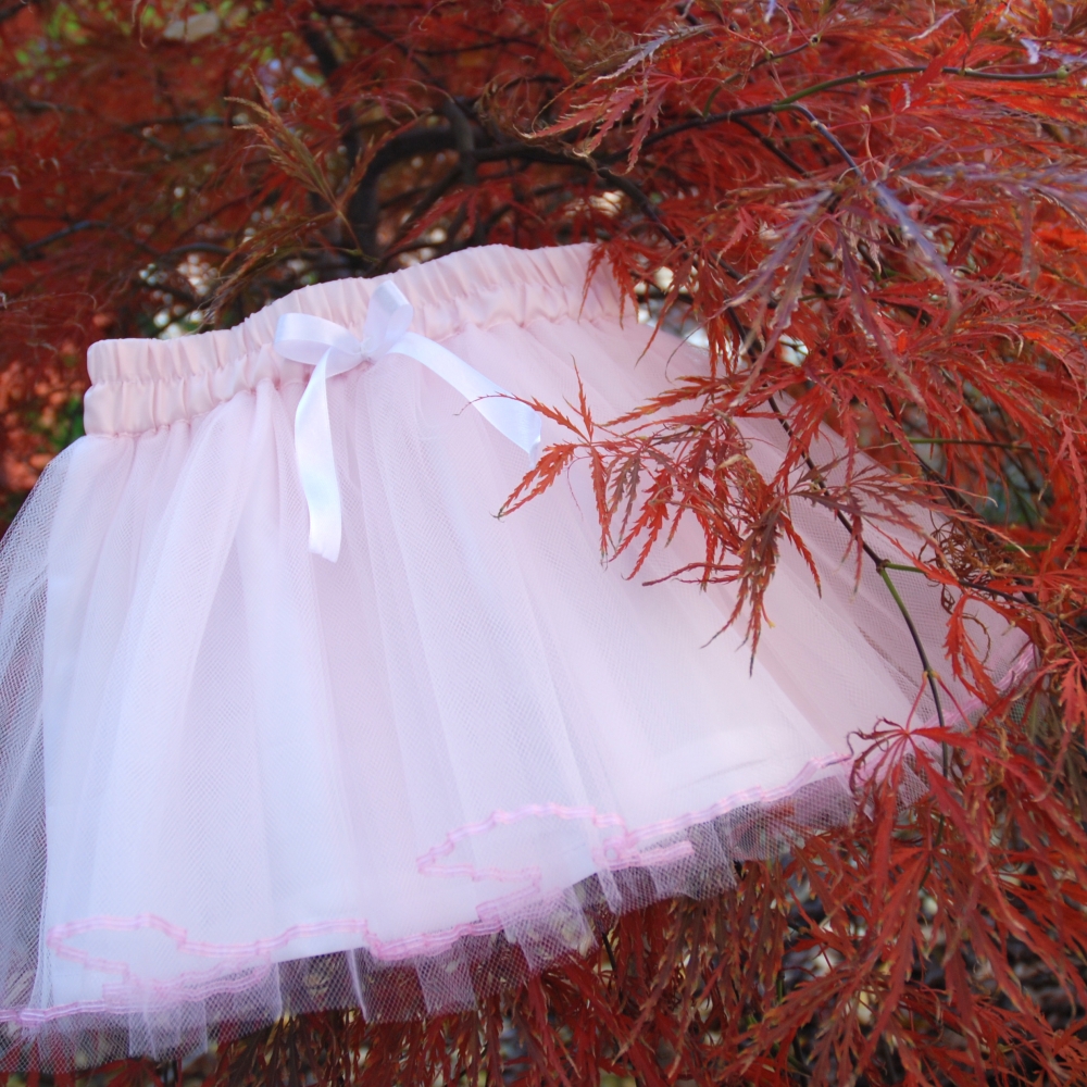 Světle růžová tylová sukně - dětská