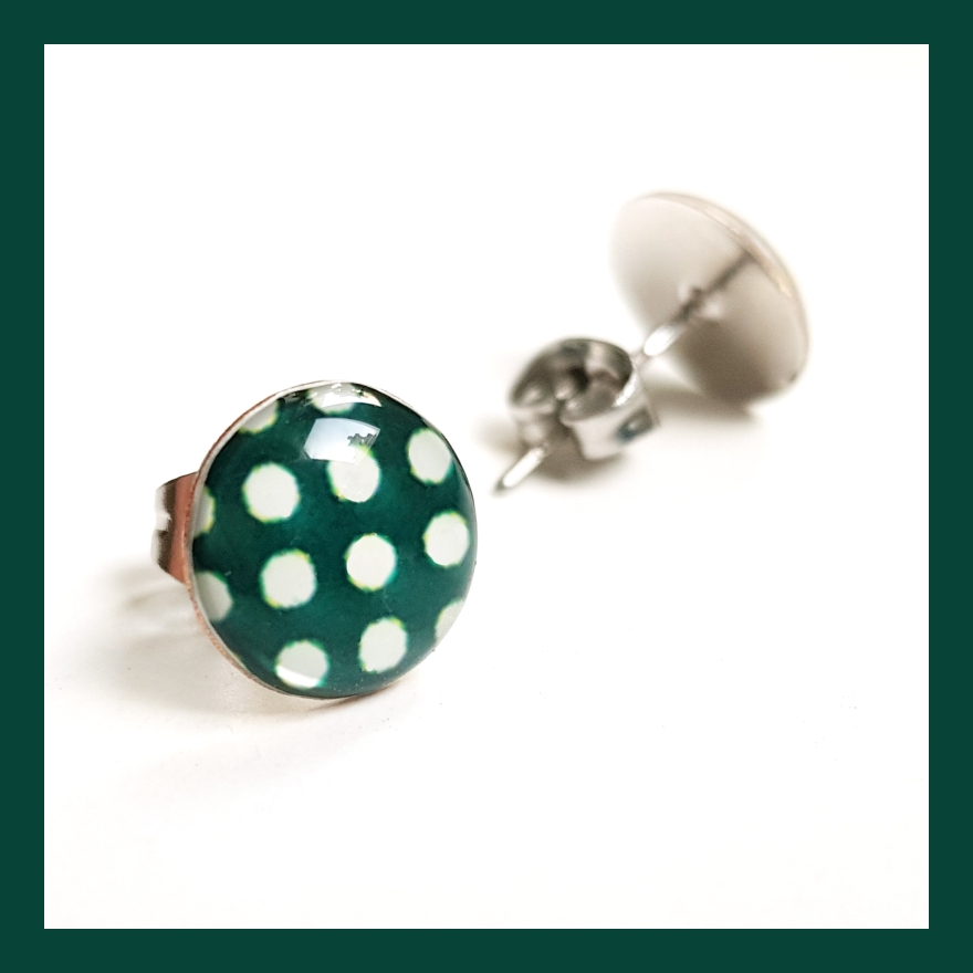 Puntíkované pecky - tmavě zelené