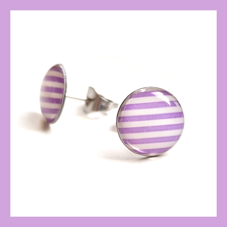 Pruhované pecky - světle fialové