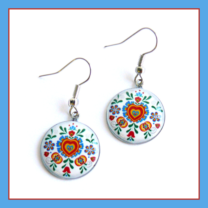 Náušnice s lidovým motivem