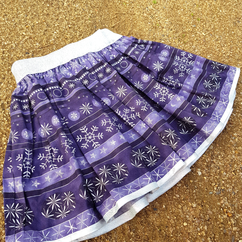 Fialová vánoční sukně - dívčí