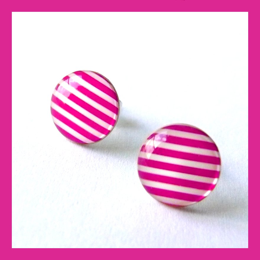 Pruhované pecky - sytě růžové