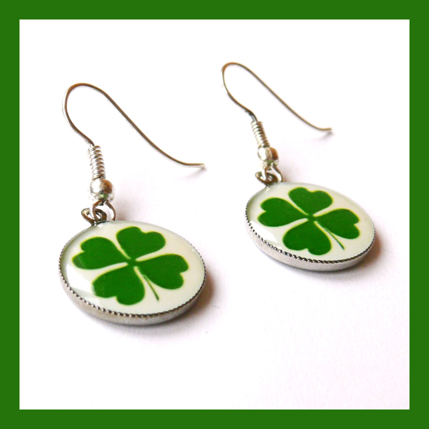 Náušnice se čtyřlístkem