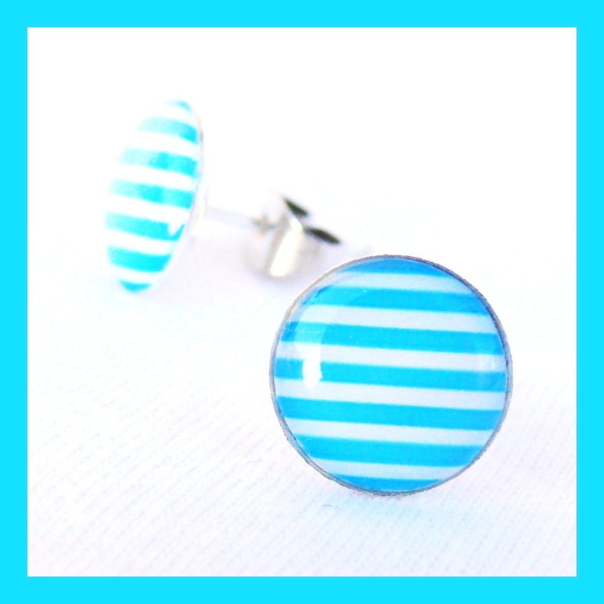 Pruhované pecky - tyrkysové