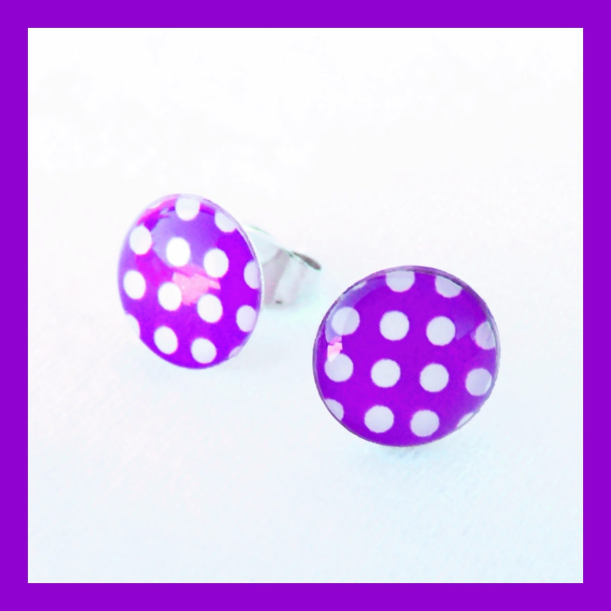 Puntíkované pecky - fialové