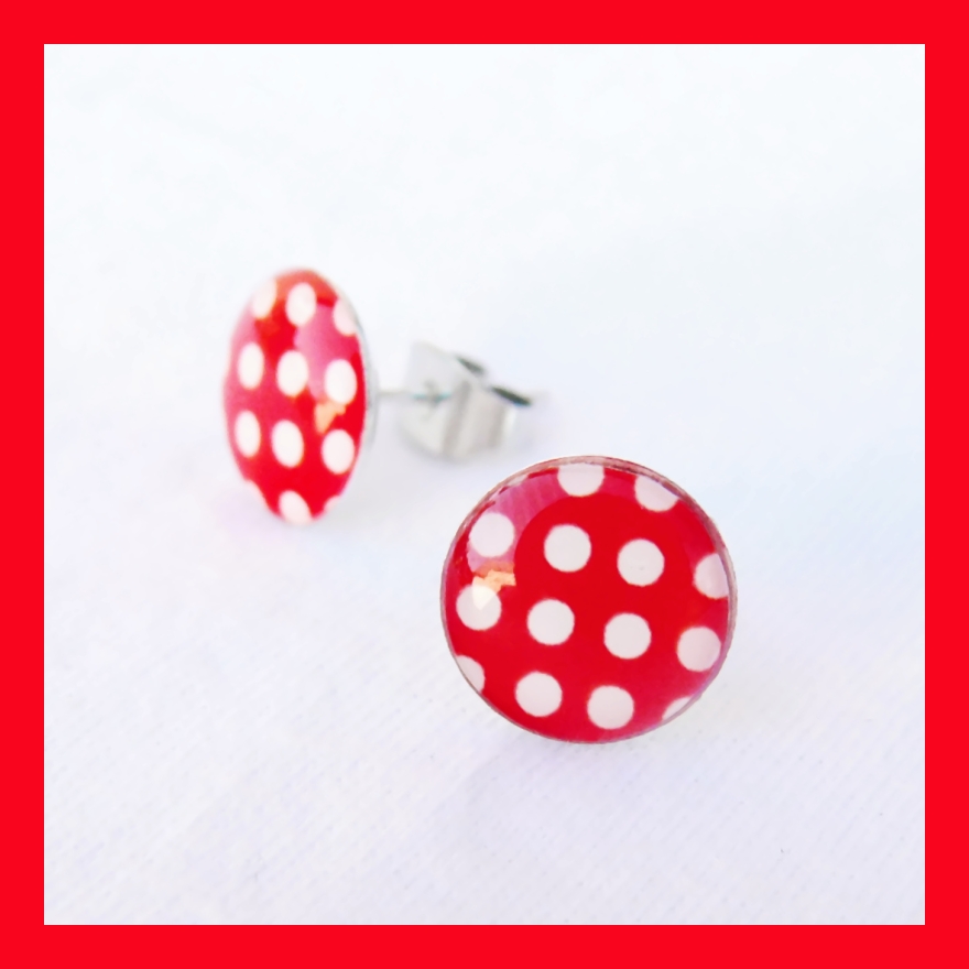 Puntíkované pecky - červené
