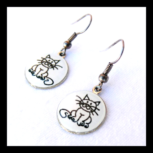 Náušnice s kočkami