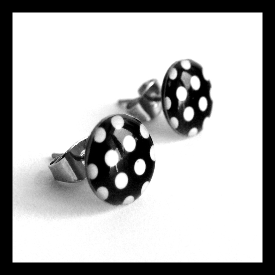 Puntíkované pecky - černé