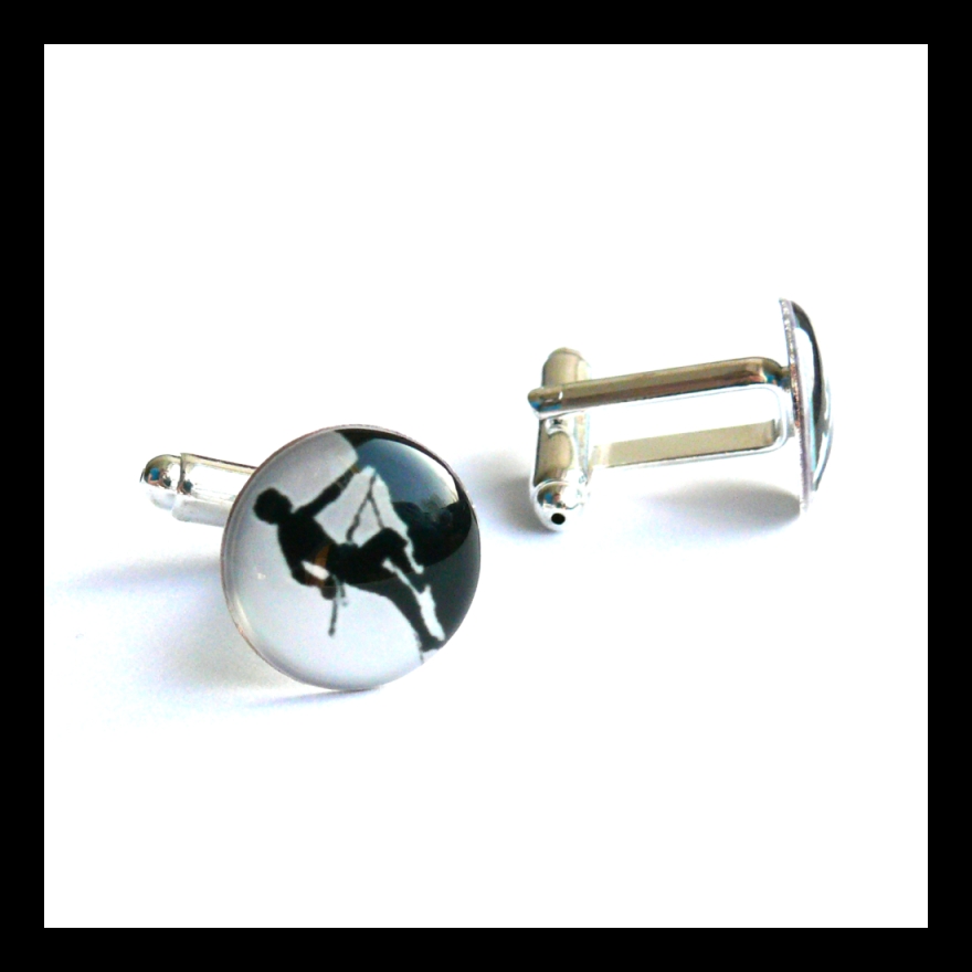 Manžetové knoflíčky s horolezcem