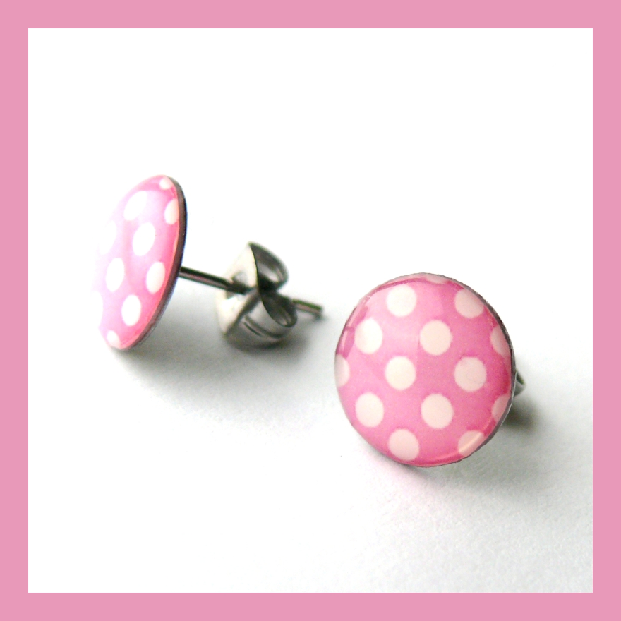 Puntíkované pecky - světle růžové