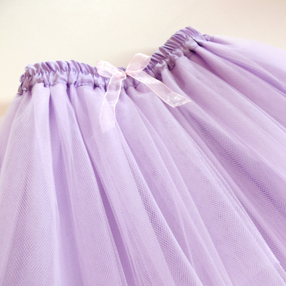 Světle fialová tylová sukně - dětská
