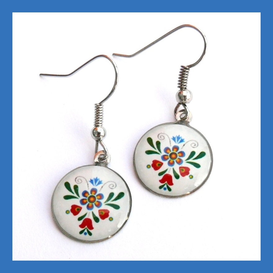 Náušnice s lidovým motivem