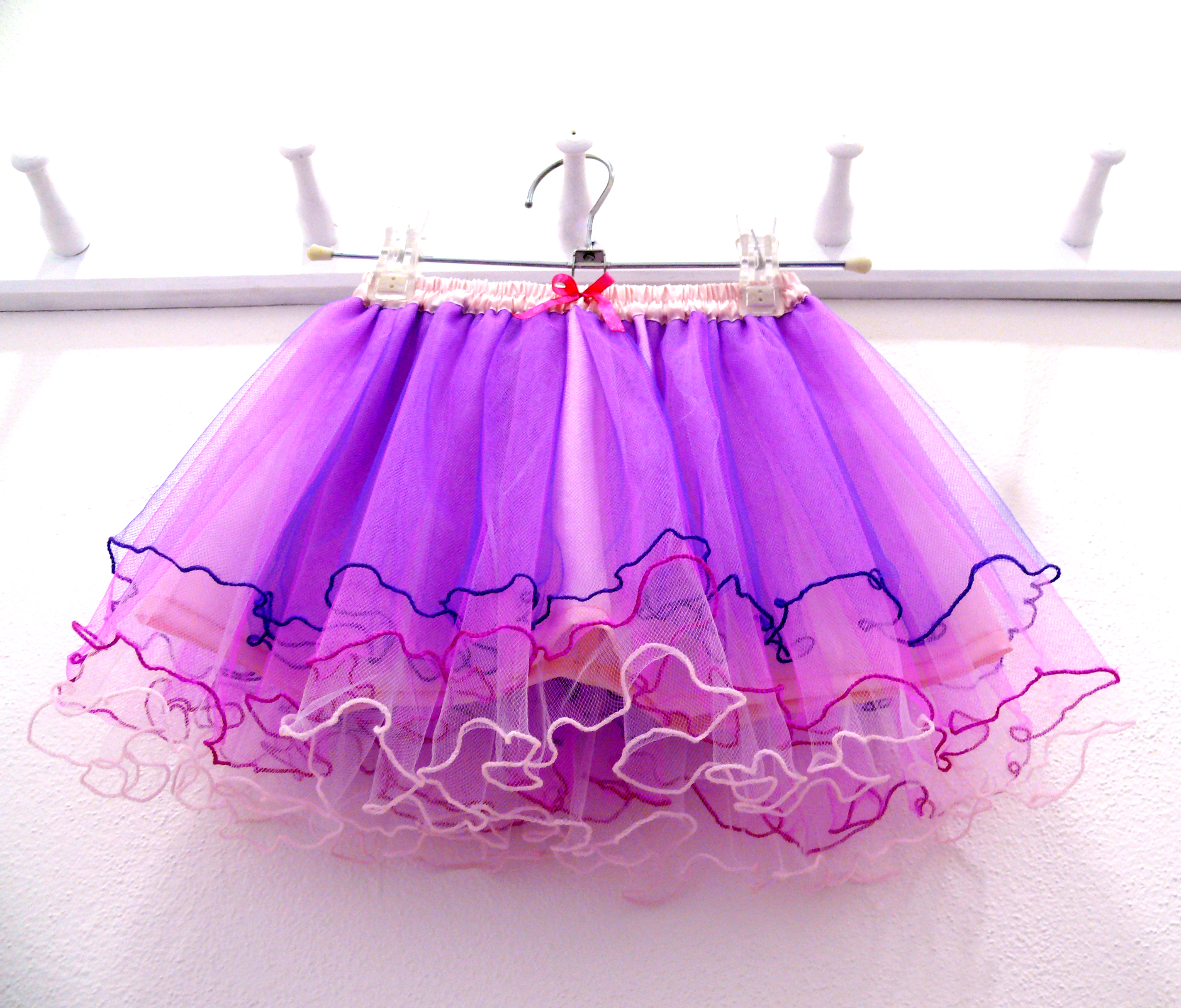 Tylová sukně s lemovanými okraji - dětská