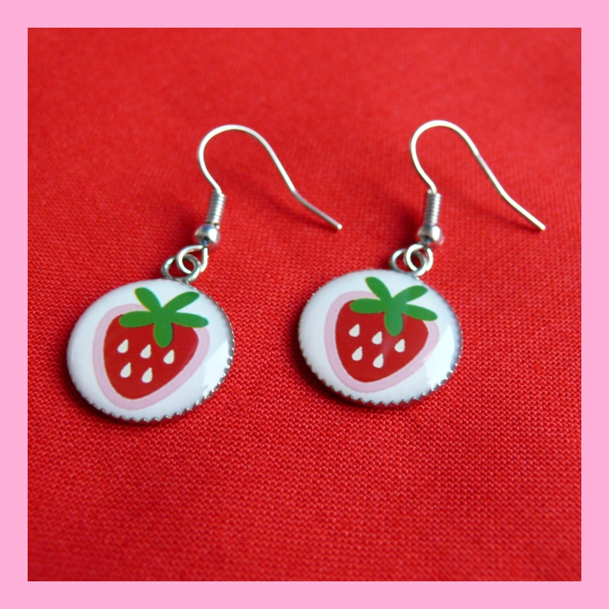 Náušnice s jahodou