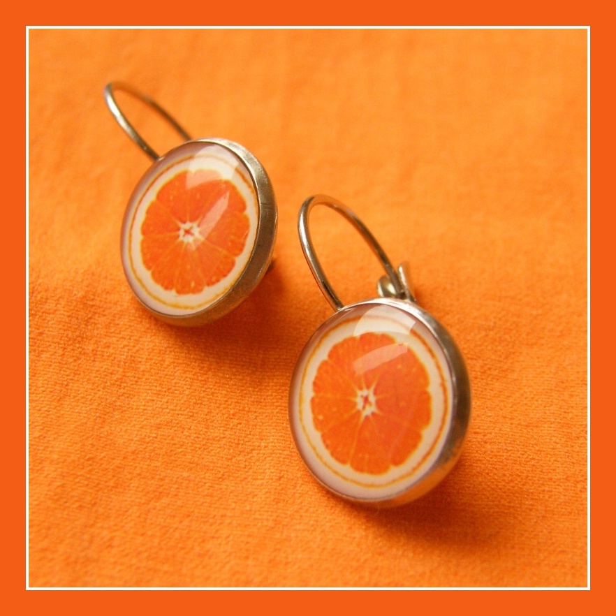 Náušnice s pomerančem
