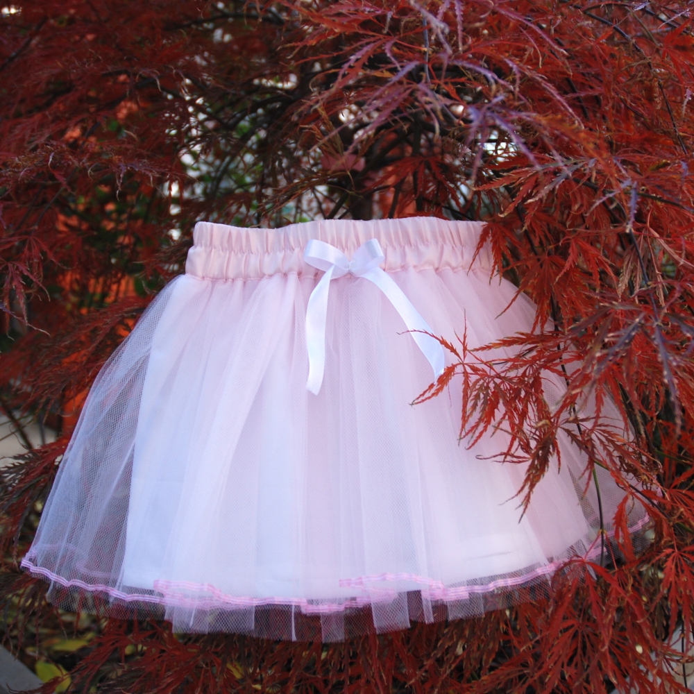 Světle růžová tylová sukně - dětská