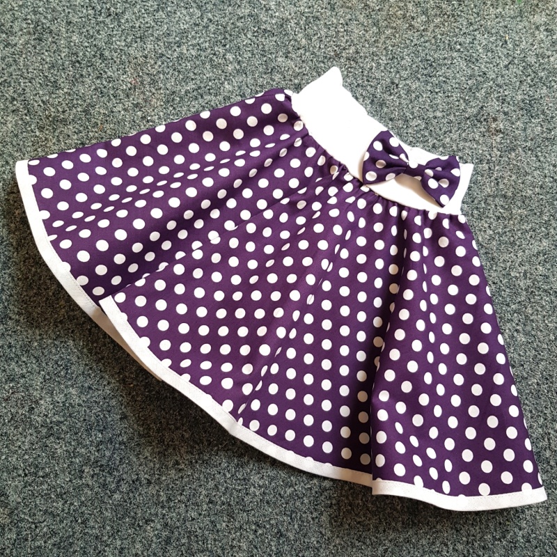 Fialová puntíkovaná sukně - dětská