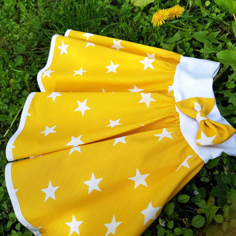Žlutá sukně s hvězdami - dětská