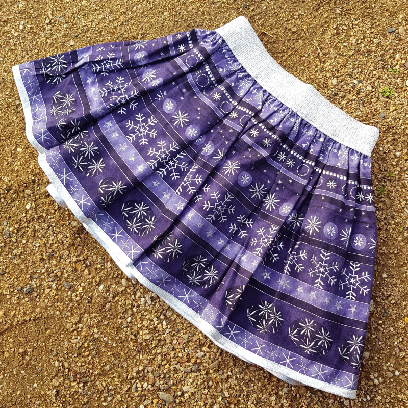 Fialová vánoční sukně - dívčí