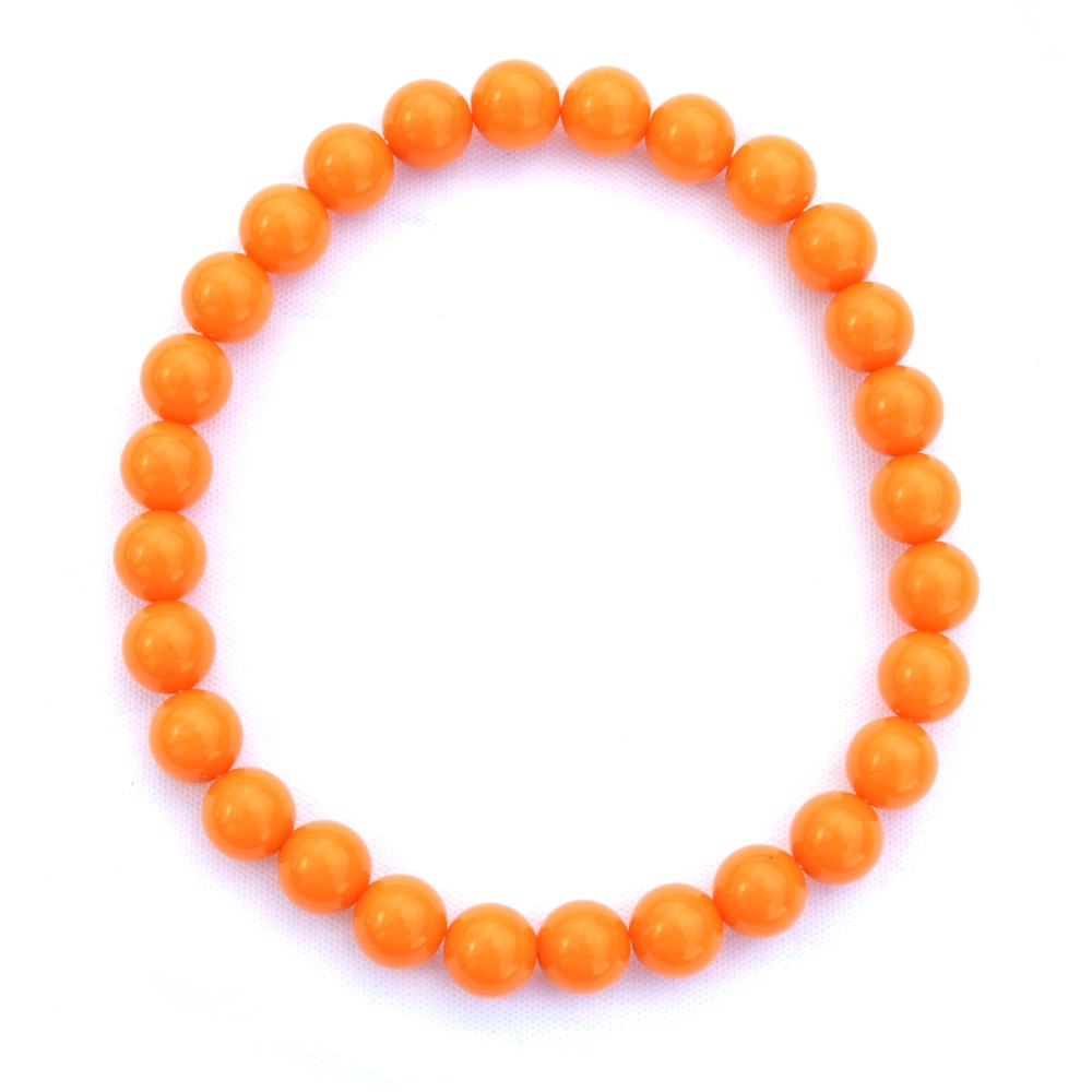 Oranžové střední korále na krk
