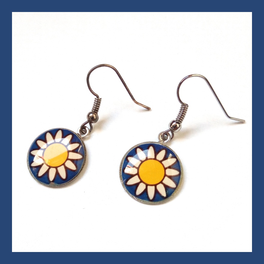 Náušnice s kopretinou