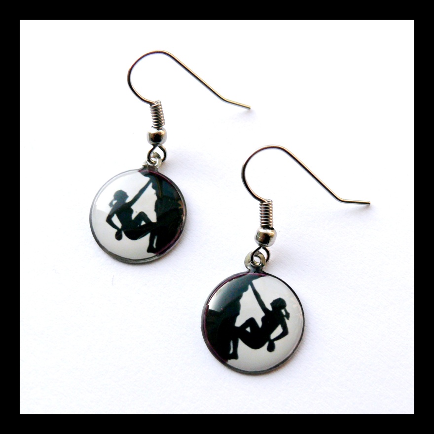 Náušnice s horolezkyní