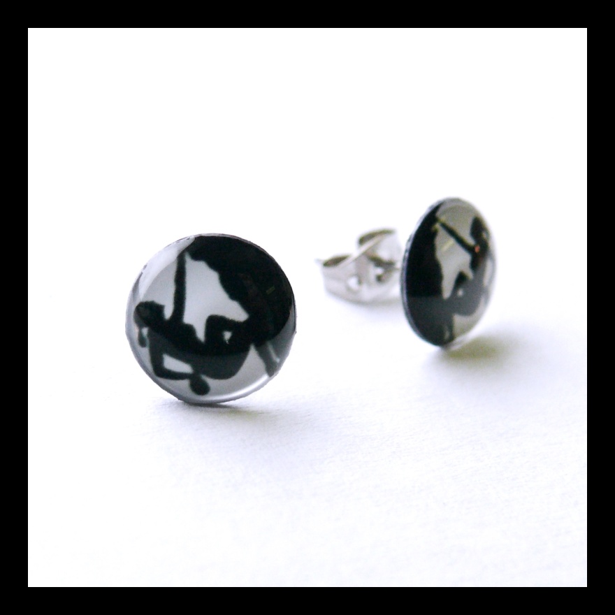 Pecky s horolezkyní-černobílé