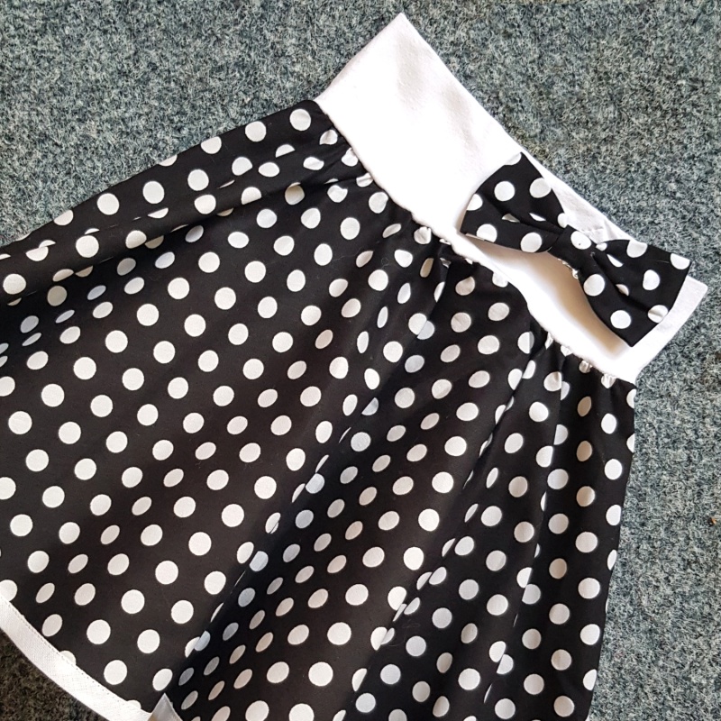 Černá puntíkovaná sukně - dětská