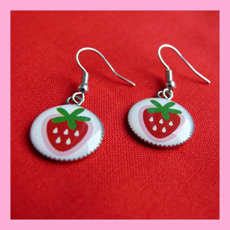 Náušnice s jahodou