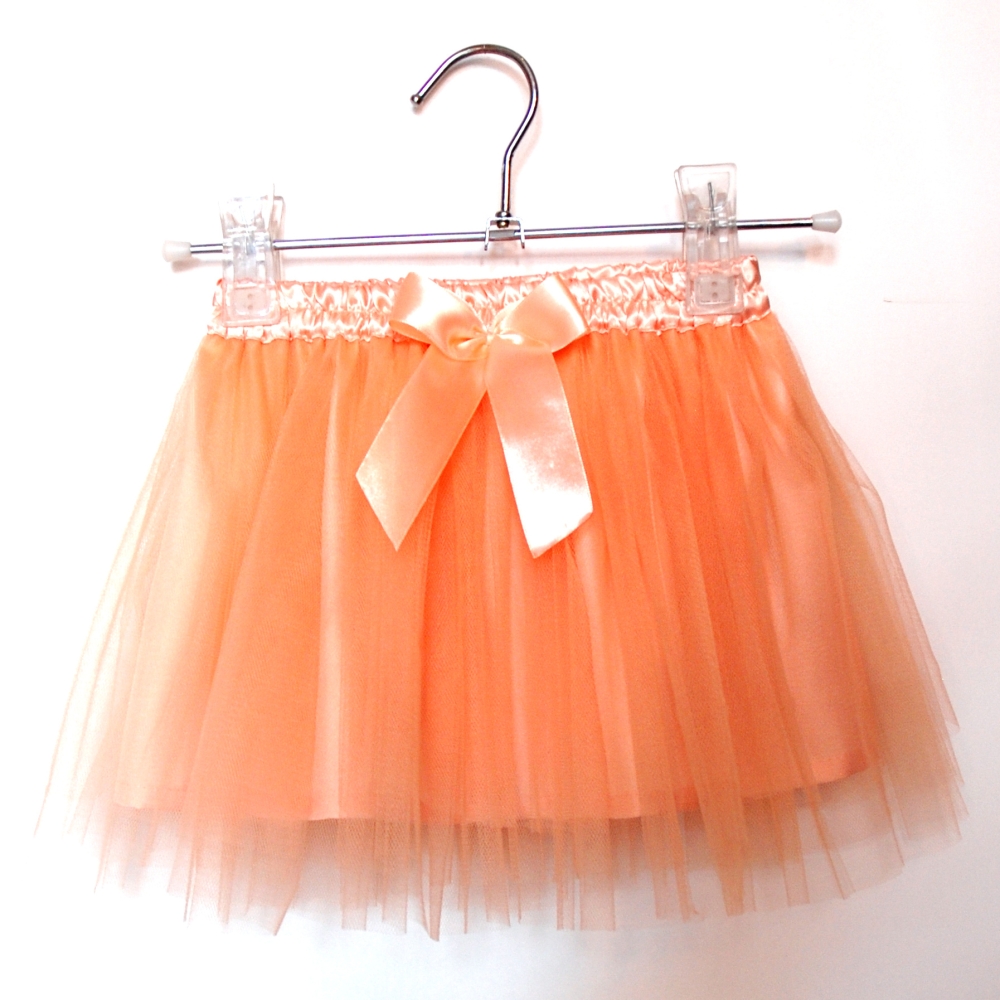 Tylová sukně pleťové barvy - dětská