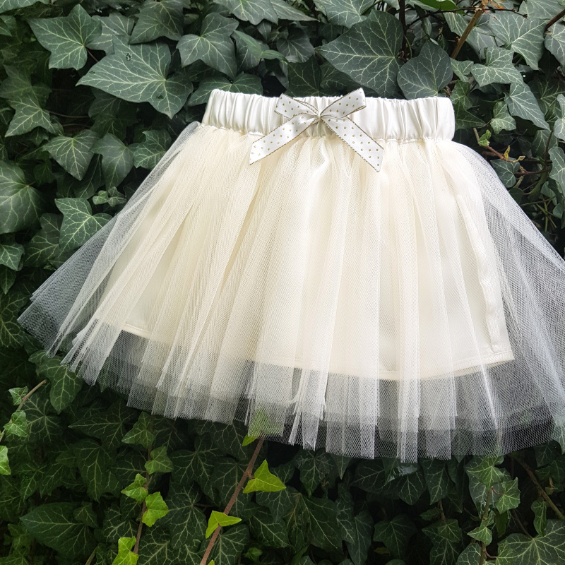Béžová tylová sukně - dětská