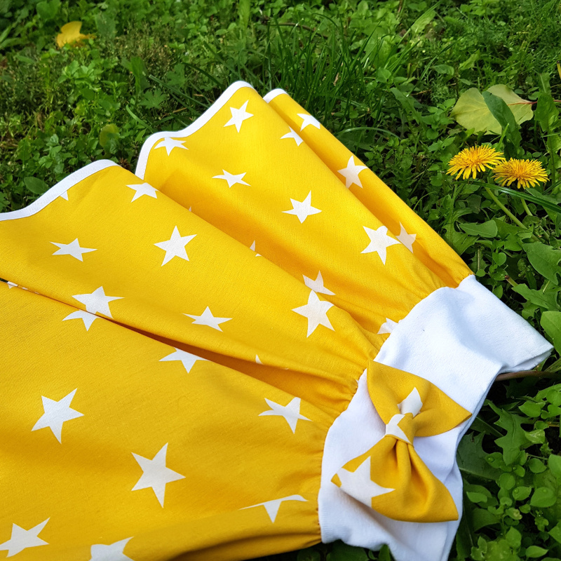 Žlutá sukně s hvězdami - dětská