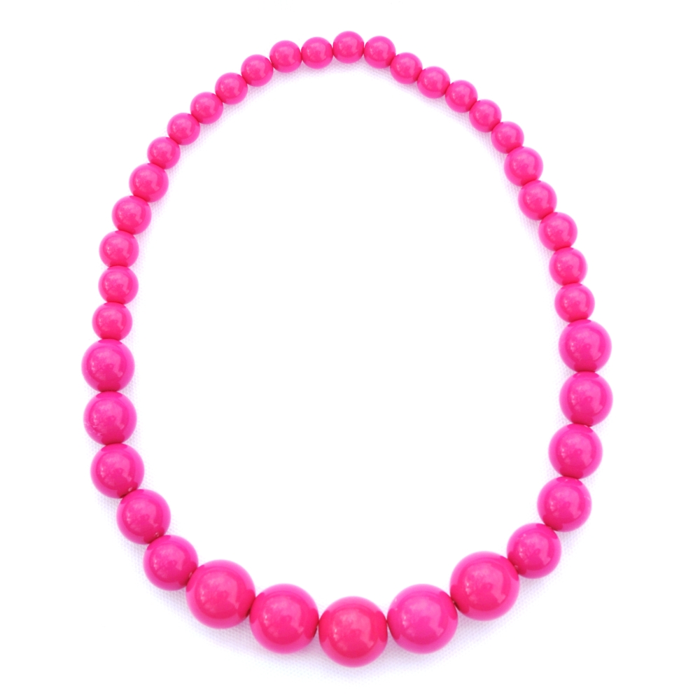 Růžové korále na krk