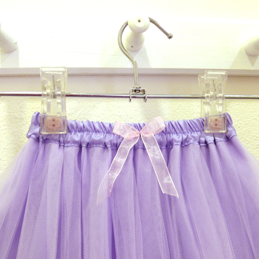Světle fialová tylová sukně - dětská
