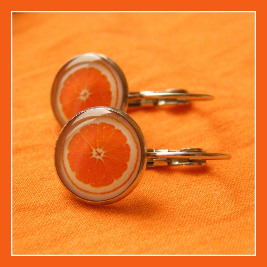 Náušnice s pomerančem