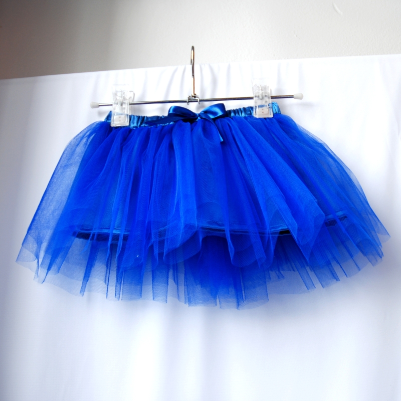 Královsky modrá tylová sukně - dětská