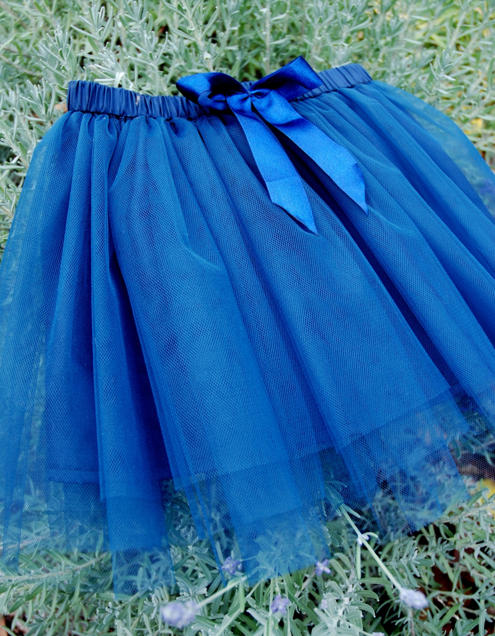 Tmavě modrá tylová sukně - dětská