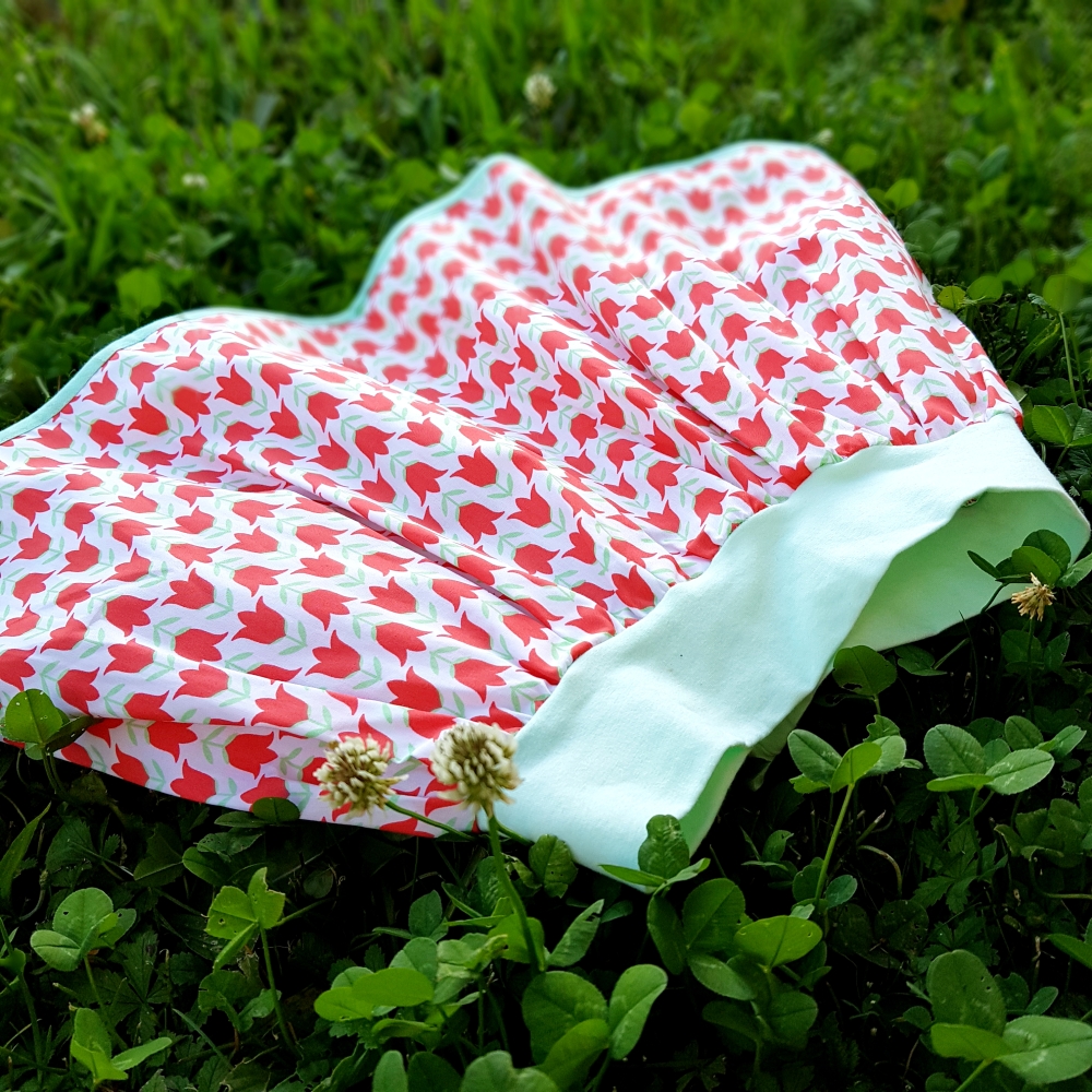 Sukně s tulipány - dívčí