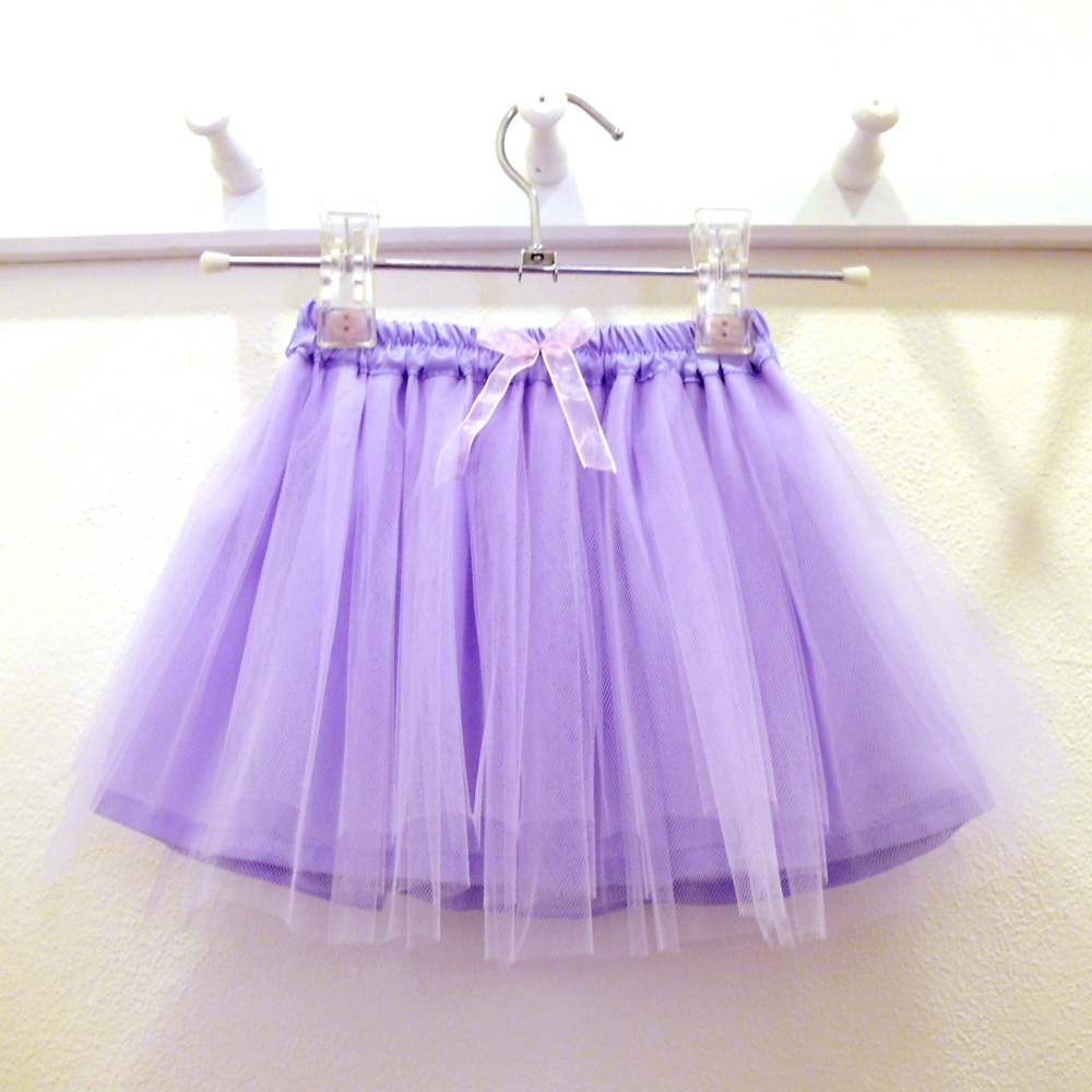 Světle fialová tylová sukně - dětská