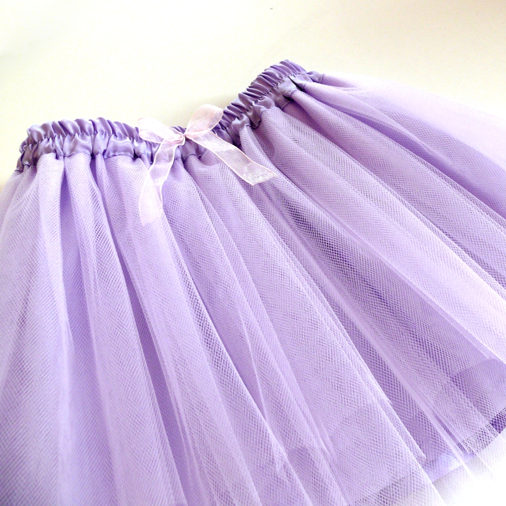 Světle fialová tylová sukně - dětská