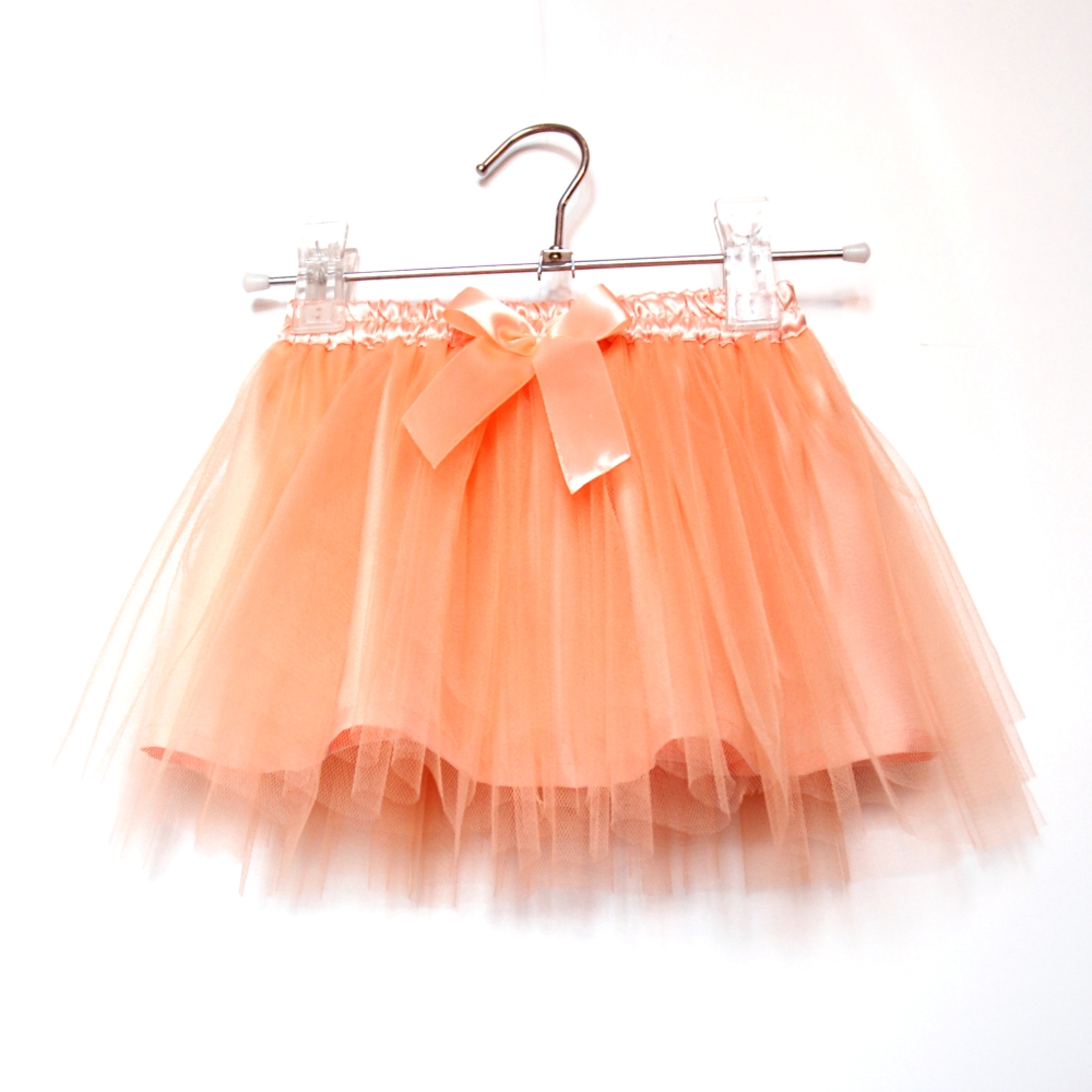 Tylová sukně pleťové barvy - dětská