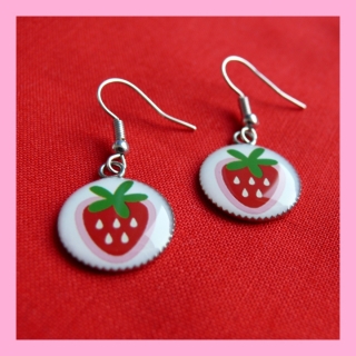 Náušnice s jahodou