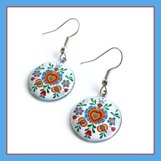 Náušnice s lidovým motivem
