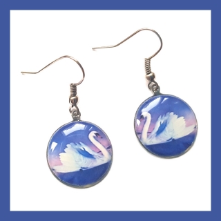 Náušnice s labutěmi