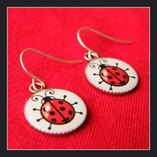 Náušnice s beruškou